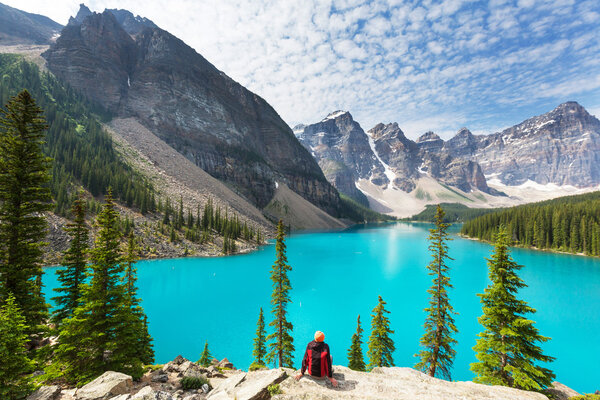 Moraine lake in Canada