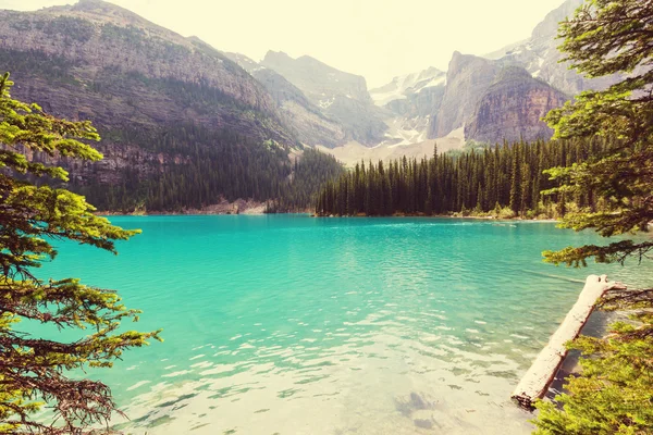 Lago Moraine no Canadá — Fotografia de Stock