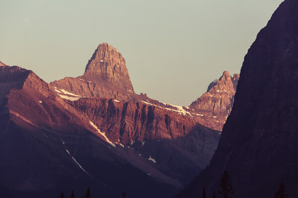 Mountains in Canada in summer