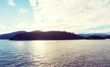 Pasifik Sahili boyunca güzel deniz manzarası 