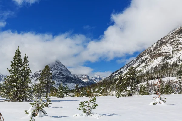 Inverno no parque glaciar — Fotografia de Stock