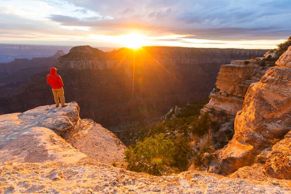 Πεζοπορία στο grand canyon — Φωτογραφία Αρχείου