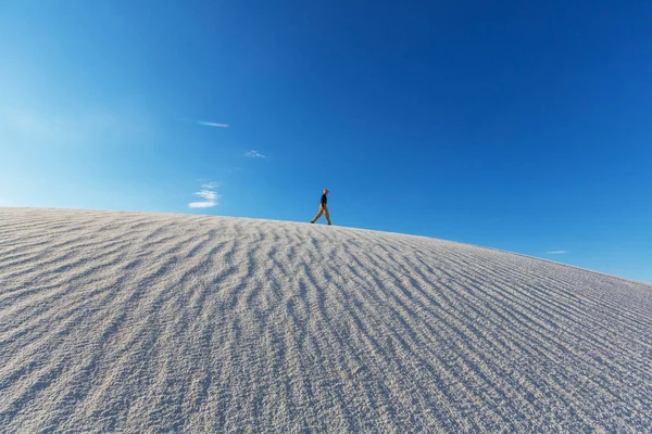 Ungewöhnliche weiße Sanddünen — Stockfoto
