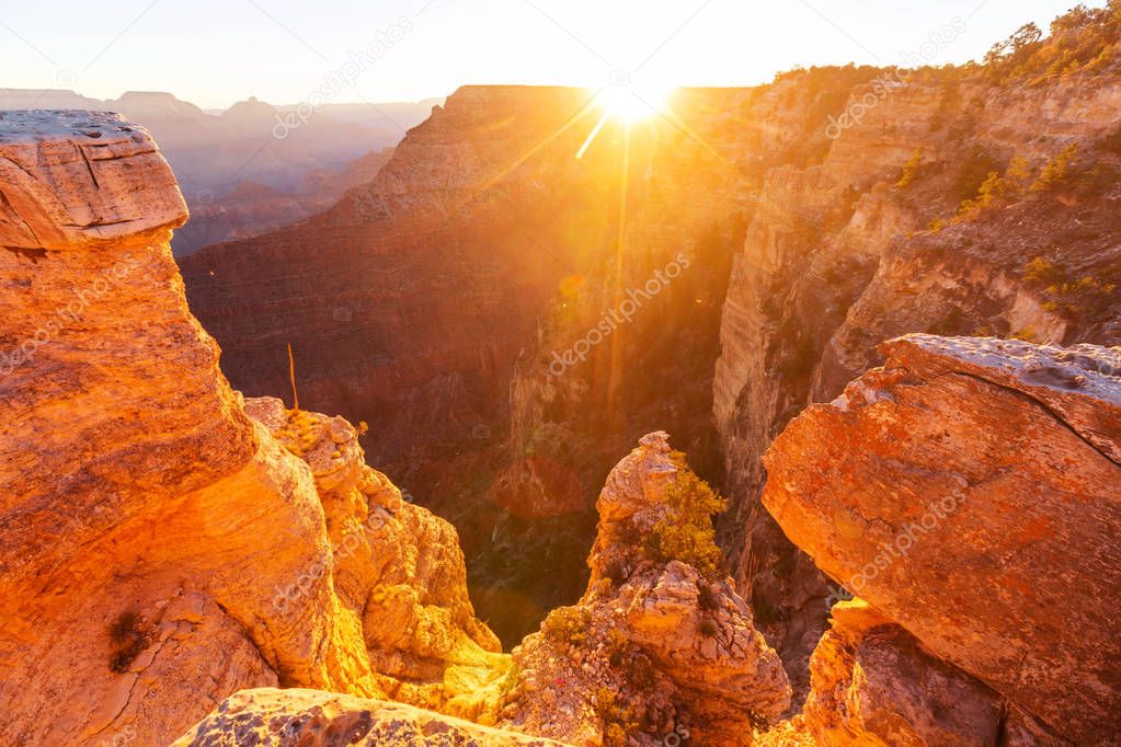 Picturesque landscapes of the Grand Canyon