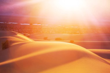 Sand dunes in desert clipart