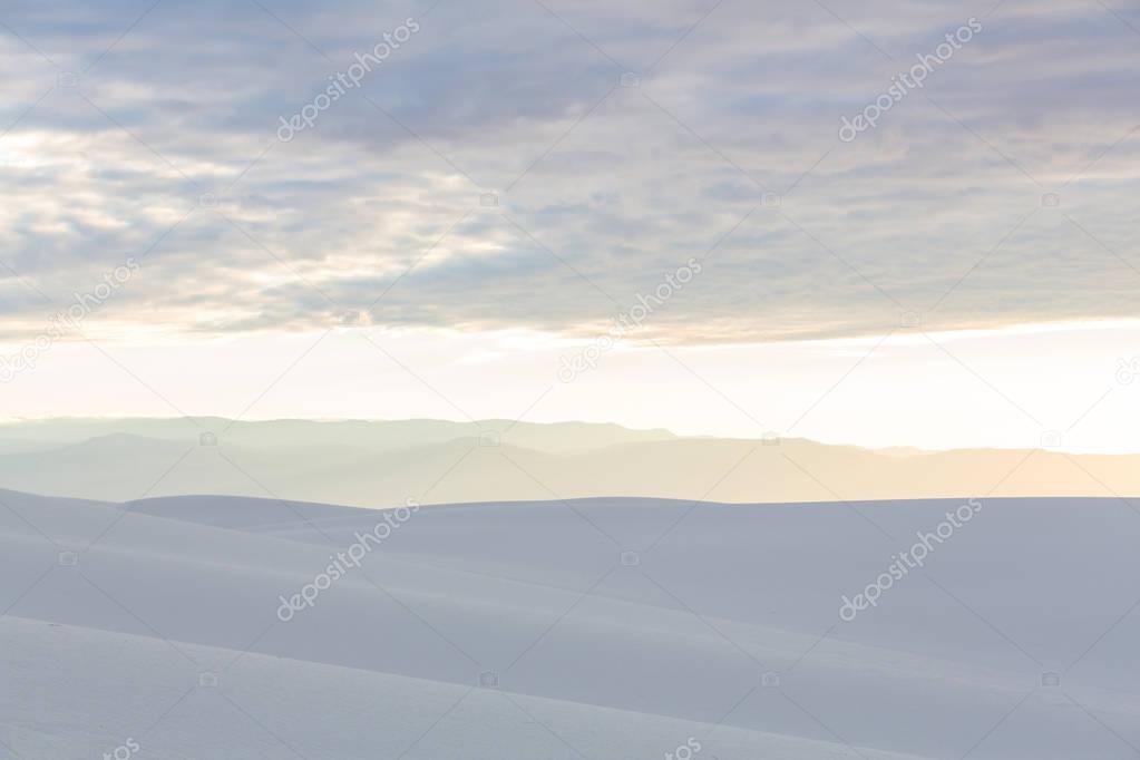 Unusual White Sand Dunes