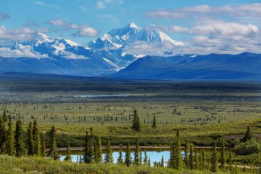 Alaska pitoresk dağlar