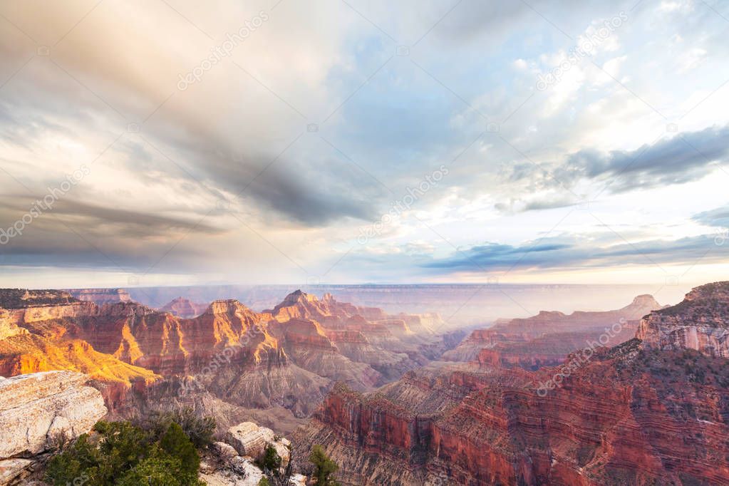 Picturesque landscapes of the Grand Canyon