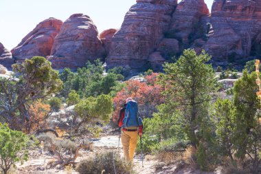 Utah dağlarda yürüyüş