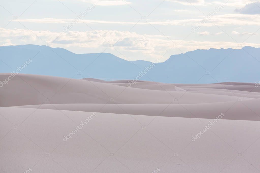 Unusual White Sand Dunes 