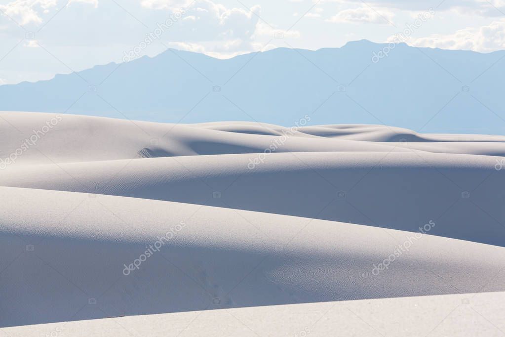 Unusual White Sand Dunes 