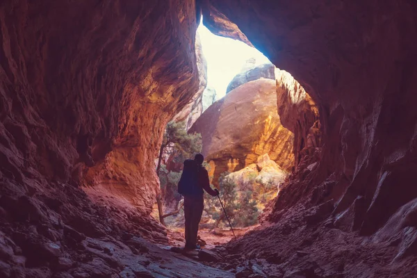 Caminata en las montañas de Utah — Foto de Stock