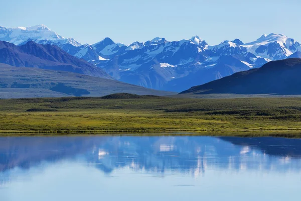 Lago de la serenidad en tundra —  Fotos de Stock