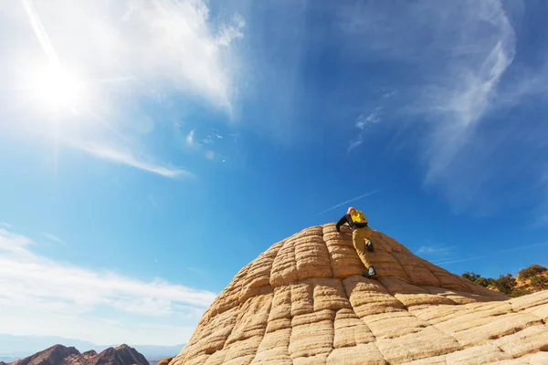 Caminhante em Utah — Fotografia de Stock