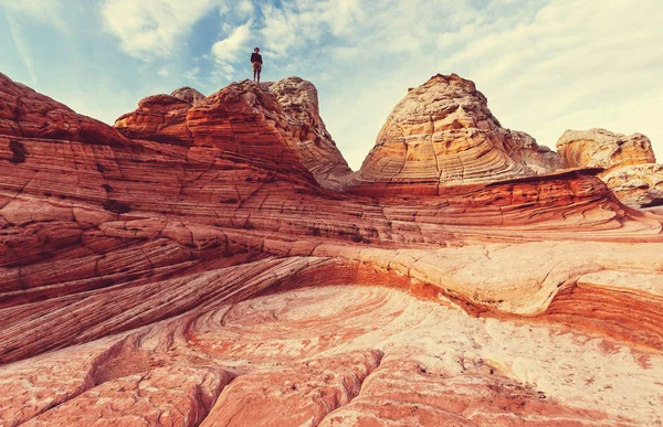 Man in Vermilion Cliffs National Monument — Stock Photo, Image