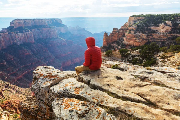 Hiker in Grand Canyon — Stock Photo, Image