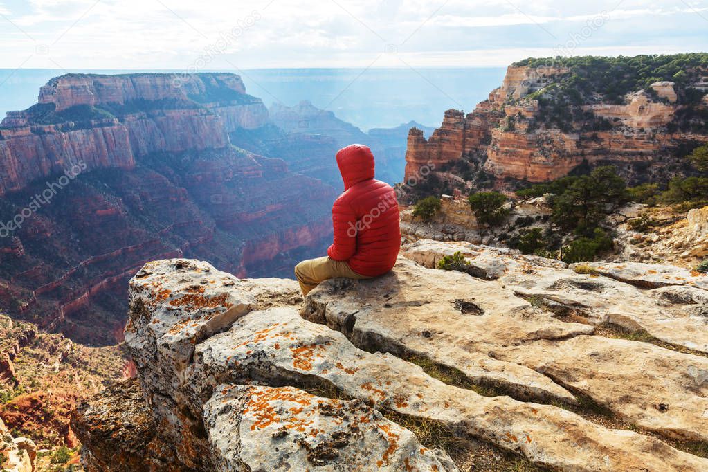 Hiker in Grand Canyon