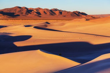 Sand dunes in the Sahara desert clipart