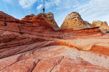 adam Vermilion kayalıklardan
