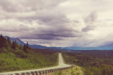 Kanada kayalık dağlarında dağ görünümünde pitoresk 