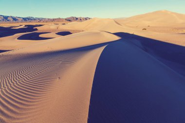 Sahara çölünde kum tepeleri