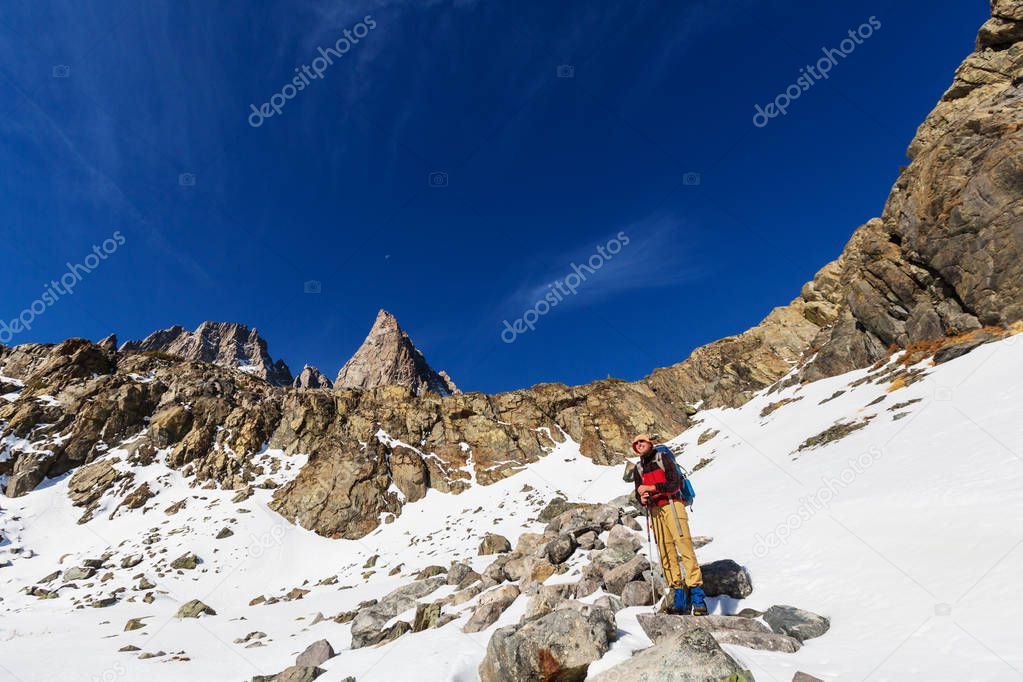 Hiker in Sierra Nevada