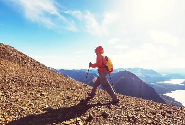 Hiking man in Canadian mountains — Stock Photo, Image