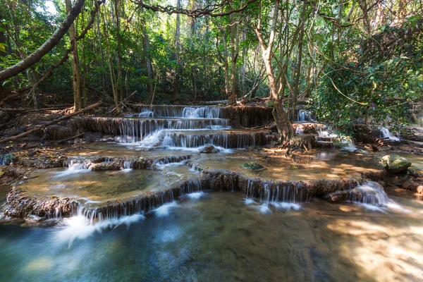 Bella cascata nella foresta pluviale — Foto Stock