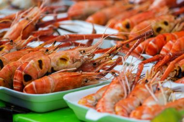 lezzetli karides yakın çekim