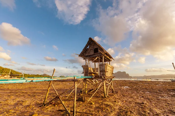 Pueblo pesquero tradicional en Palawan — Foto de Stock