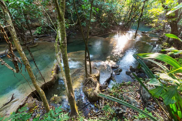 Beautiful waterfall in rainforest — Stock Photo, Image