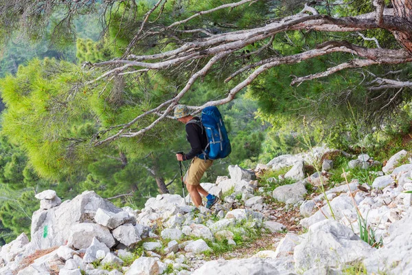 Vandrare i Turkiet i berömda Lycian Way — Stockfoto