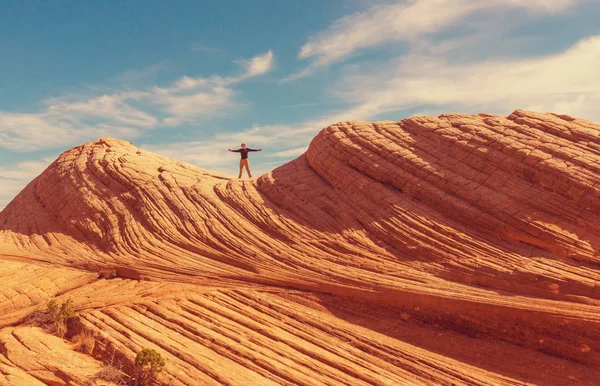 Hiker in the Utah mountains — Stock Photo, Image