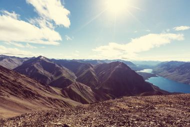 Kanada kayalık dağlarında dağ görünümünde pitoresk