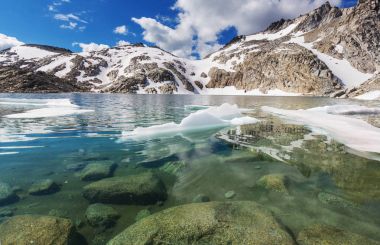 Beautiful Alpine lakes clipart