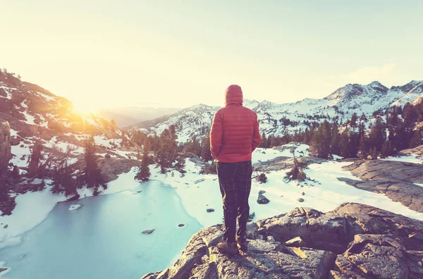 Wandelaar in Sierra Nevada — Stockfoto