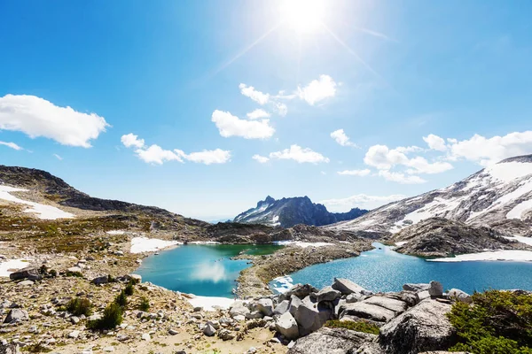 Krásná Alpská jezera — Stock fotografie