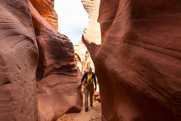 Canyon à fente dans le Grand Escalier Escalante Parc national — Photo