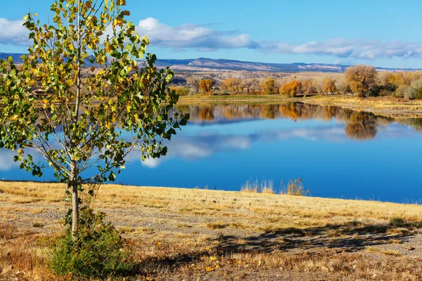 Schöner See im Herbst — Stockfoto