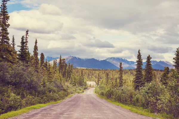 Estrada panorâmica no Alasca — Fotografia de Stock