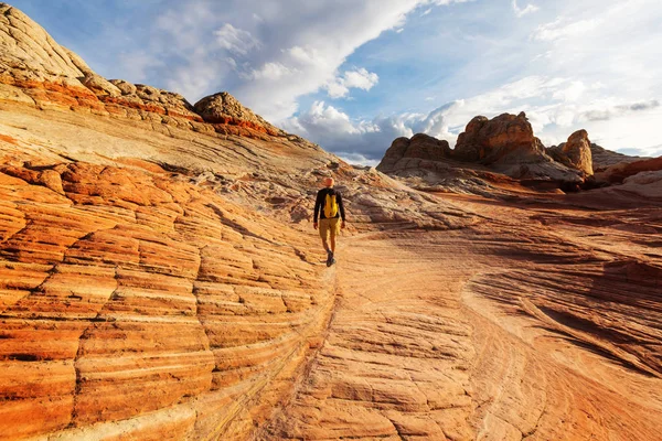 Caminhante nas montanhas do Utah — Fotografia de Stock