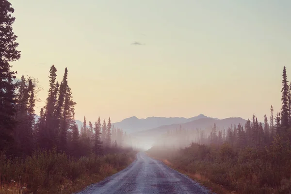 Malerische Autobahn in alaska — Stockfoto