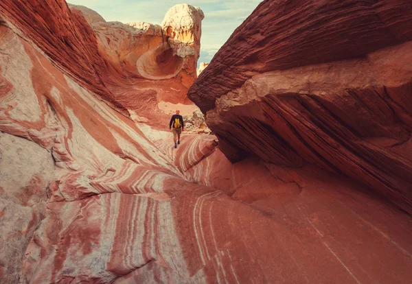 Caminhante nas montanhas do Utah — Fotografia de Stock