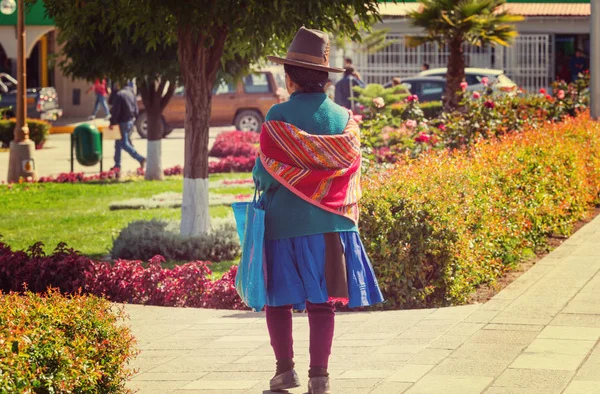 Перуанці на вулицях міста. — стокове фото