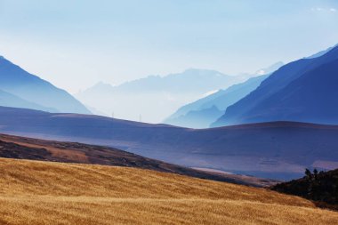 Pampas landscapes in  Cordillera de Los Andes