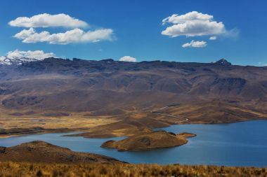 Pampas landscapes in  Cordillera de Los Andes