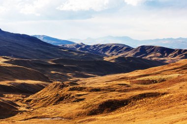 Pampas landscapes in  Cordillera de Los Andes