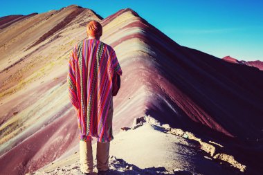 Sahne Vinicunca, Cusco bölge, Peru hiking