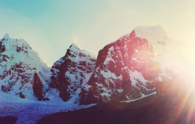Cordillera yükseltisidir güzel dağ manzarası