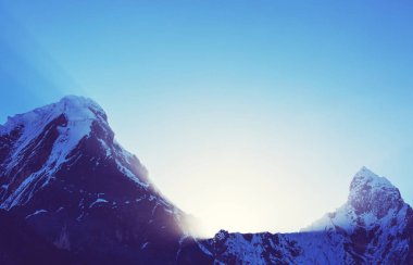 Cordillera yükseltisidir güzel dağ manzarası